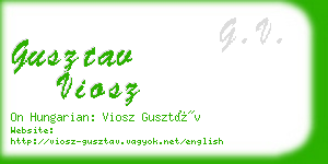 gusztav viosz business card